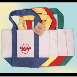 TRADER JOE’S Mini Tote Bag in Navy Blue. Brand New with Tags.